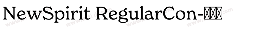 NewSpirit RegularCon字体转换